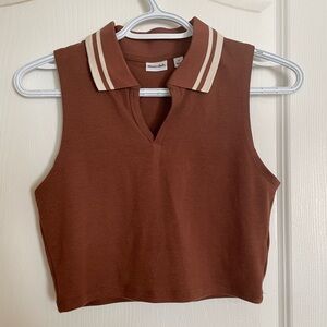 Aritzia Sunday Best Brown Knox Tank